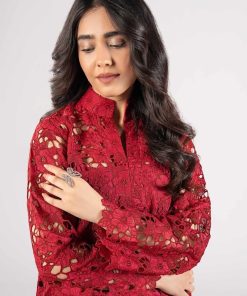 2 Pcs Red Cotton Lawn Co-Ord Set Mb-Cs25117Ar 8 Mb Cs25117Redb Imanistudio.com