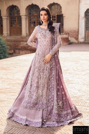 Mariab Couture Wedding Wear Lilac Pure Organza Lehega Set Mbmc-1005Lc 8 Mariab Couture Wedding Wear Lilac Pure Organza Lehega Set Mbmc-1005Lc