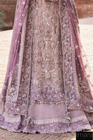 Mariab Couture Wedding Wear Lilac Pure Organza Lehega Set Mbmc-1005Lc 11 Mc 1005Lilacd Imanistudio.com