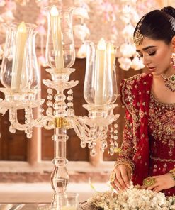 Mariab Couture Roza Deep Red Pure Organza Lehenga Choli Set Mbmc-1008Dr 13 Mc 1007Reda Imanistudio.com