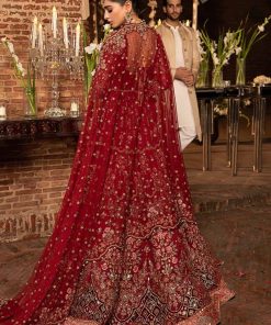 Mariab Couture Roza Deep Red Pure Organza Lehenga Choli Set Mbmc-1008Dr 16 Mc 1007Redb Imanistudio.com