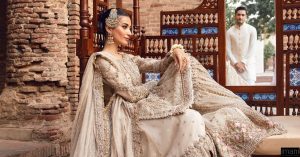 Maria B Couture Wedding Wear Ivory Organza Gharara Set Mbmc-1008Vr 11 Mc 1008 Offwhitea Imanistudio.com