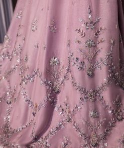 Maria B Couture Wedding Wear Dareen Lilac Organza Lehenga Saree Mbmc-1010Lc 12 Mc 1010Lilacb Imanistudio.com