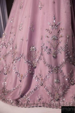 Maria B Couture Wedding Wear Dareen Lilac Organza Lehenga Saree Mbmc-1010Lc 12 Mc 1010Lilacb Imanistudio.com