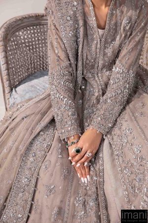 Couture Wedding Wear Sylvana Grey Net/Raw Silk Outfit Mbmc-1013Gy 19 Mc 1013 Greyh Imanistudio.com