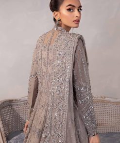 Couture Wedding Wear Sylvana Grey Net/Raw Silk Outfit Mbmc-1013Gy 22 Mc 1013 Greyj Imanistudio.com