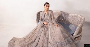 Couture Wedding Wear Sylvana Grey Net/Raw Silk Outfit Mbmc-1013Gy 16 Mc 1013 Greym Imanistudio.com