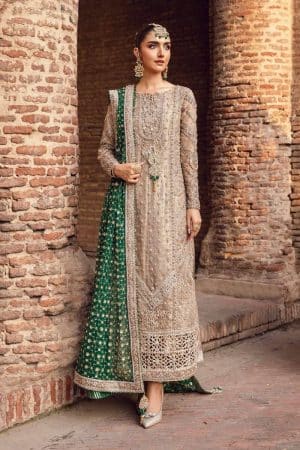 Couture Wedding Wear Widad Coffee Zari Net Outfit MBMC-1015CF