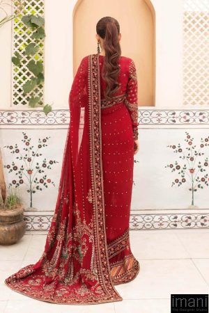 Couture Wedding Wear Gulabo Deep Red Pure Net Saree Mbmc-0910Dr 10 Mc 910Rede Imanistudio.com