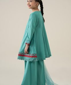 Mariab Kids Ferozi Embroidered Cotton Lawn Suit Mbkd-Ea2506Fz 12 Mkd Ea2506Ferozib Imanistudio.com