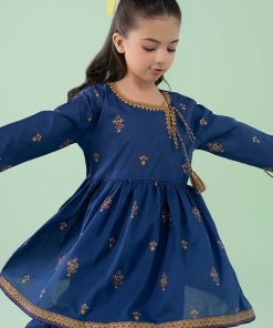 Mariab Kids Royal Blue Printed Cotton Lawn Suit Mbkd-Ea2515Rb 10 Mkd Ea2515Bluea Imanistudio.com