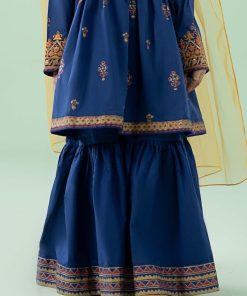 Mariab Kids Royal Blue Printed Cotton Lawn Suit Mbkd-Ea2515Rb 13 Mkd Ea2515Bluee Imanistudio.com