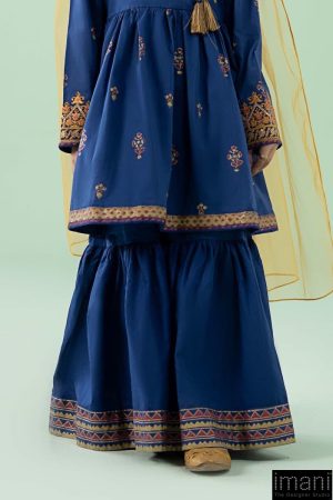 Mariab Kids Royal Blue Printed Cotton Lawn Suit Mbkd-Ea2515Rb 13 Mkd Ea2515Bluee Imanistudio.com