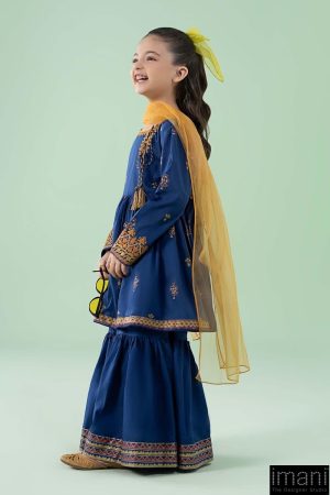 Mariab Kids Royal Blue Printed Cotton Lawn Suit Mbkd-Ea2515Rb 9 Mkd Ea2515Blueg Imanistudio.com