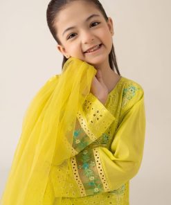 Mariab Kids Lime Green Embroidered Cotton Lawn Suit Mbkd-Ea2543Lg 12 Mkd Ea2543Limeb Imanistudio.com