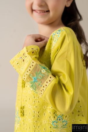 Mariab Kids Lime Green Embroidered Cotton Lawn Suit Mbkd-Ea2543Lg 13 Mkd Ea2543Limec Imanistudio.com