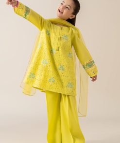 Mariab Kids Lime Green Embroidered Cotton Lawn Suit Mbkd-Ea2543Lg 11 Mkd Ea2543Limeg Imanistudio.com
