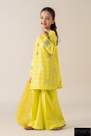 Mariab Kids Lime Green Embroidered Cotton Lawn Suit Mbkd-Ea2543Lg 10 Mkd Ea2543Limeh Imanistudio.com