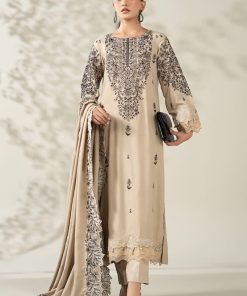 Luxury Pret Beige Karandi Embroidered Suit MBDW-W2547BK