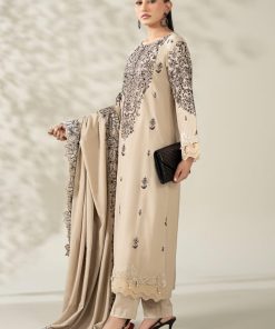 Luxury Pret Beige Karandi Embroidered Suit Mbdw-W2547Bk 11 Dw W2547Beigej Imanistudio.com