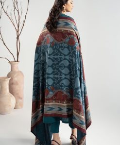 Luxury Pret Teal Blue Light Khaddar Embroidered Suit Mbdw-W2551Tb 20 Dw W2551Teala Imanistudio.com