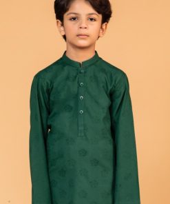 Boys Green 2Pc Self Jacquard Kurta Trousers Suit Imist-2503Eg 7 Green 2503Aboyb Imanistudio.com