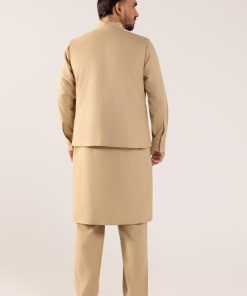 3 Pcs Classic Karandi Beige Kameez/Pants &Amp; Waistcoat Outfit Imist-2513Bg 16 Karandi 2513Deserta Imanistudio.com