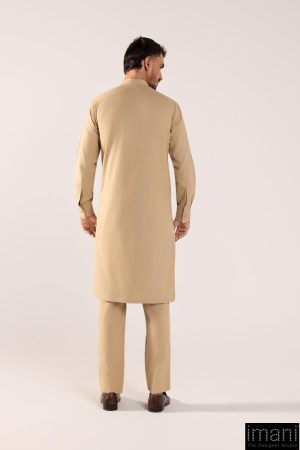 3 Pcs Classic Karandi Beige Kameez/Pants &Amp; Waistcoat Outfit Imist-2513Bg 11 Karandi 2513Desertb Imanistudio.com