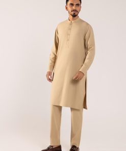 3 Pcs Classic Karandi Beige Kameez/Pants &Amp; Waistcoat Outfit Imist-2513Bg 10 Karandi 2513Desertc Imanistudio.com