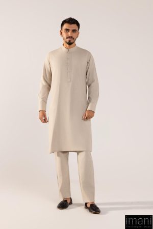3Pcs Classic Karandi Ivory Concrete Kameez/Pants &Amp; Waistcoat Outfit Imist-2512Vc 14 Karandi2512Concretea Imanistudio.com