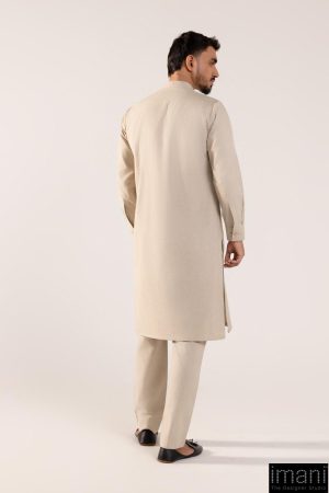 3Pcs Classic Karandi Ivory Concrete Kameez/Pants &Amp; Waistcoat Outfit Imist-2512Vc 16 Karandi2512Concretec Imanistudio.com