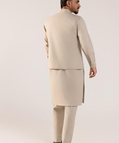 3Pcs Classic Karandi Ivory Concrete Kameez/Pants &Amp; Waistcoat Outfit Imist-2512Vc 17 Karandi2512Concretef Imanistudio.com