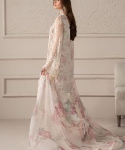 Luxury Formal Off-White Rose Embroidered Chiffon Suit Mbcs-W2501Wr 18 Mcs 25101 Off Whitea Imanistudio.com