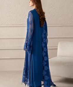 Luxury Formal Cobalt Blue Embroidered Chiffon Suit Mbcs-W2503Cb 16 Mcs 25103 Bluea Imanistudio.com