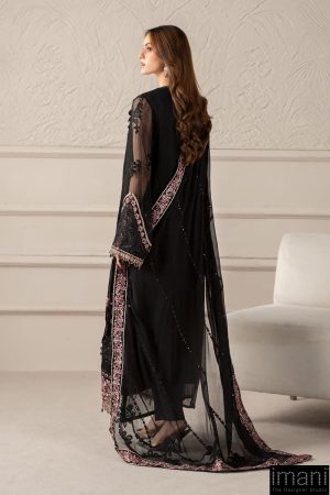 Luxury Formal Black Embroidered Chiffon Suit Mbcs-W2504Jb 18 Mcs 25104 Blacka Imanistudio.com
