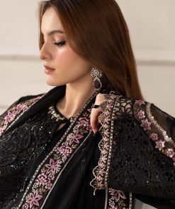 Luxury Formal Black Embroidered Chiffon Suit Mbcs-W2504Jb 13 Mcs 25104 Blackc Imanistudio.com