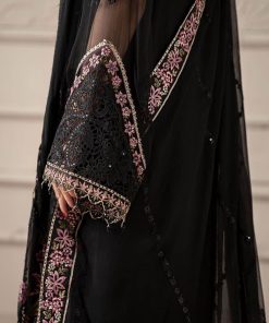 Luxury Formal Black Embroidered Chiffon Suit Mbcs-W2504Jb 15 Mcs 25104 Blacke Imanistudio.com