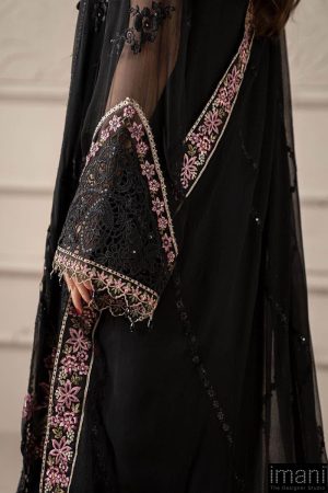 Luxury Formal Black Embroidered Chiffon Suit Mbcs-W2504Jb 15 Mcs 25104 Blacke Imanistudio.com
