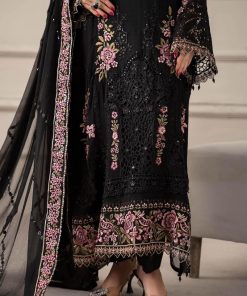 Luxury Formal Black Embroidered Chiffon Suit Mbcs-W2504Jb 16 Mcs 25104 Blackf Imanistudio.com
