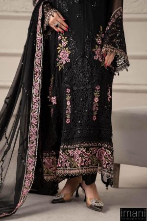 Luxury Formal Black Embroidered Chiffon Suit Mbcs-W2504Jb 16 Mcs 25104 Blackf Imanistudio.com