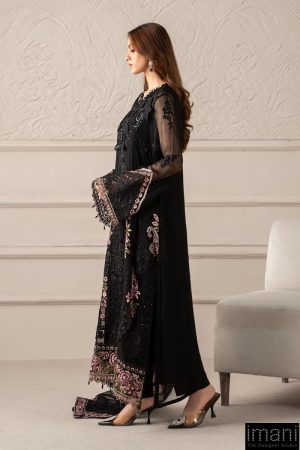 Luxury Formal Black Embroidered Chiffon Suit Mbcs-W2504Jb 11 Mcs 25104 Blackj Imanistudio.com