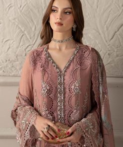 Luxury Formal Tea Pink Embroidered Chiffon Suit Mbcs-W2505Tp 13 Mcs 25105 Pinkb Imanistudio.com