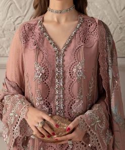 Luxury Formal Tea Pink Embroidered Chiffon Suit Mbcs-W2505Tp 14 Mcs 25105 Pinkc Imanistudio.com
