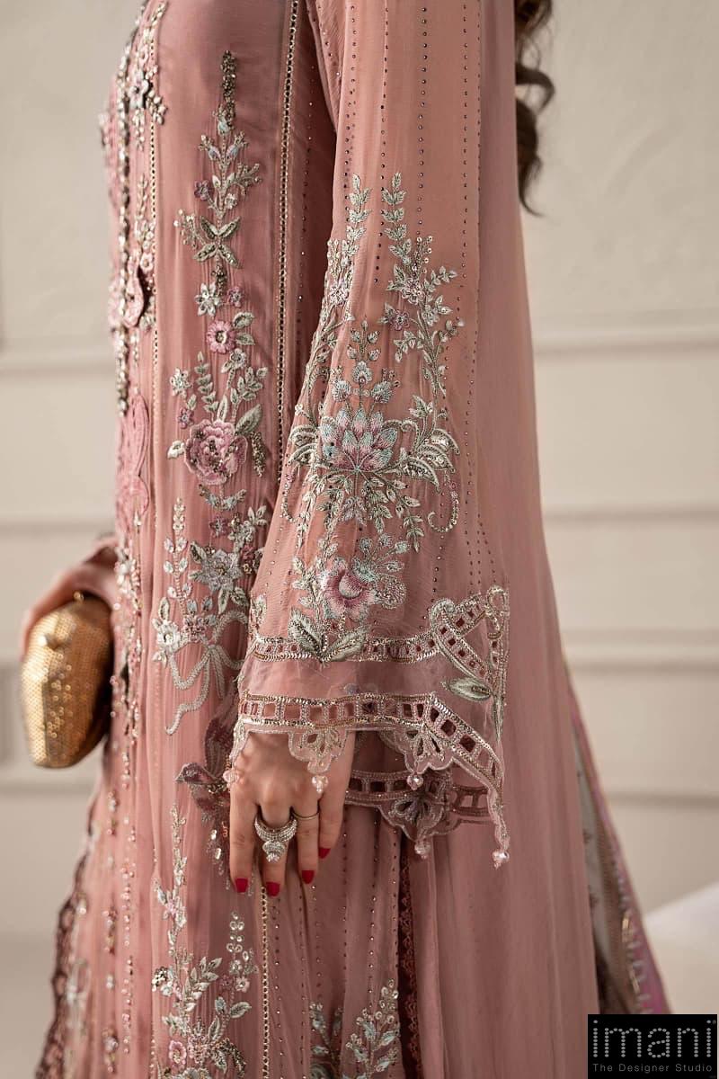 Luxury Formal Tea Pink Embroidered Chiffon Suit Mbcs-W2505Tp 6 Luxury Formal Tea Pink Embroidered Chiffon Suit Mbcs-W2505Tp - Image 6