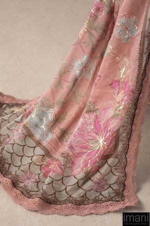 Luxury Formal Tea Pink Embroidered Chiffon Suit Mbcs-W2505Tp 17 Mcs 25105 Pinkf Imanistudio.com