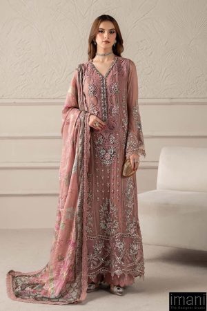 Luxury Formal Tea Pink Embroidered Chiffon Suit Mbcs-W2505Tp 11 Mcs 25105 Pinkg Imanistudio.com