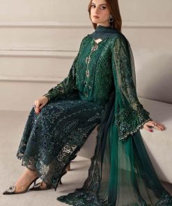 Luxury Formal Emerald Green Embroidered Chiffon Suit Mbcs-W2506Eg 13 Mcs 25106 Greenb Imanistudio.com