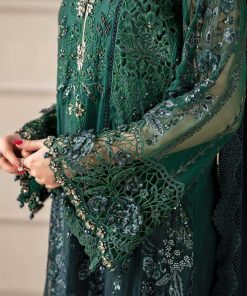 Luxury Formal Emerald Green Embroidered Chiffon Suit Mbcs-W2506Eg 16 Mcs 25106 Greene Imanistudio.com