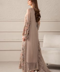 Luxury Formal Beige Embroidered Chiffon Suit Mbcs-W2507Bg 18 Mcs 25107 Beigea Imanistudio.com