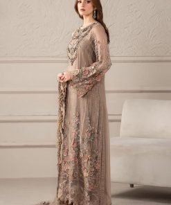 Luxury Formal Beige Embroidered Chiffon Suit Mbcs-W2507Bg 12 Mcs 25107 Beigej Imanistudio.com